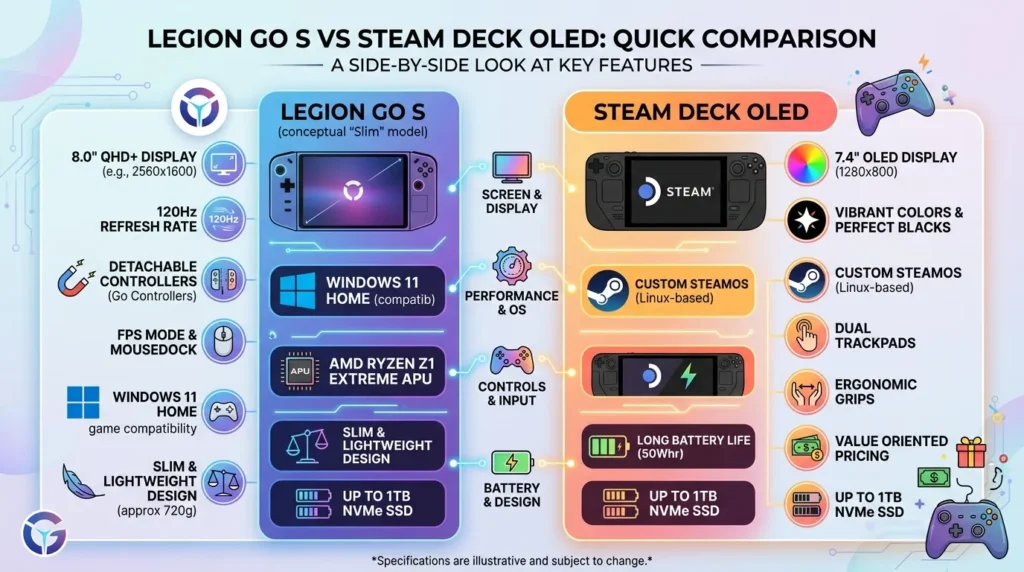 Legion Go S vs Steam Deck OLED