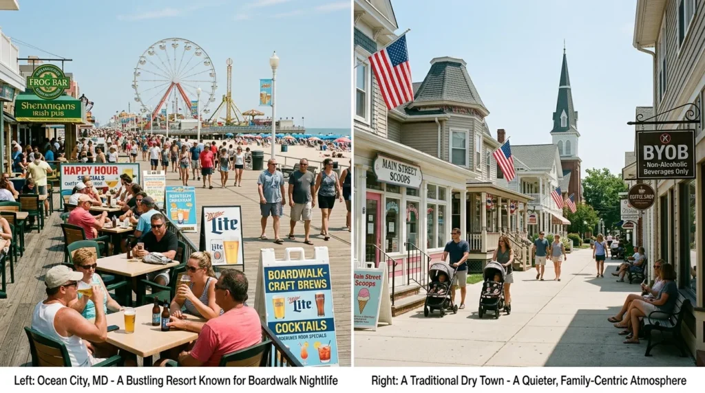 Ocean City Maryland vs a Dry Town