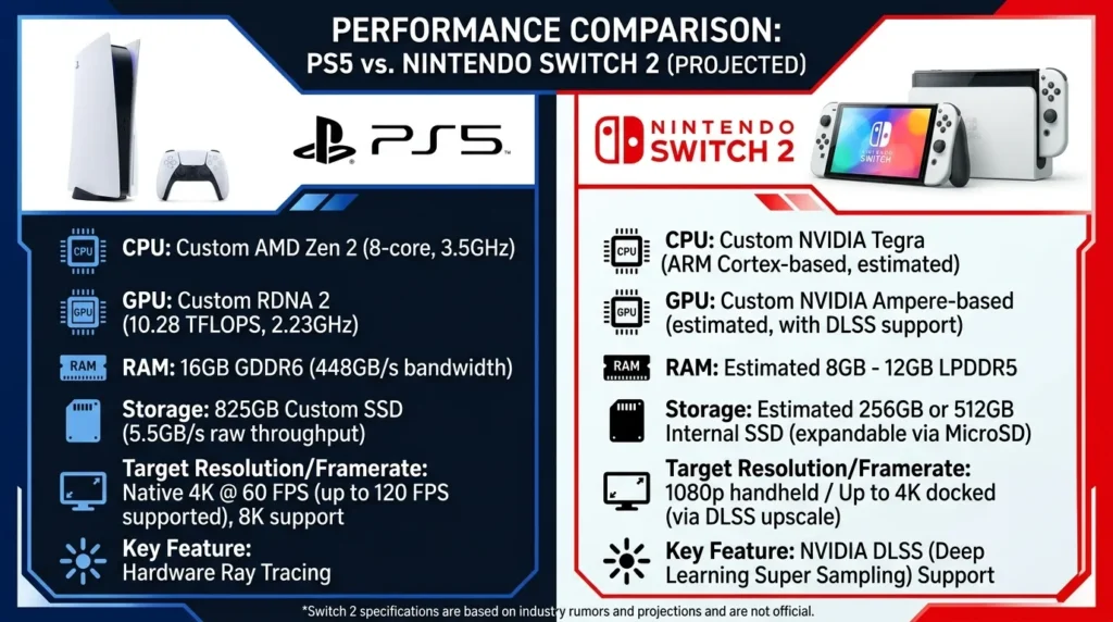 PS5 vs Nintendo Switch 2