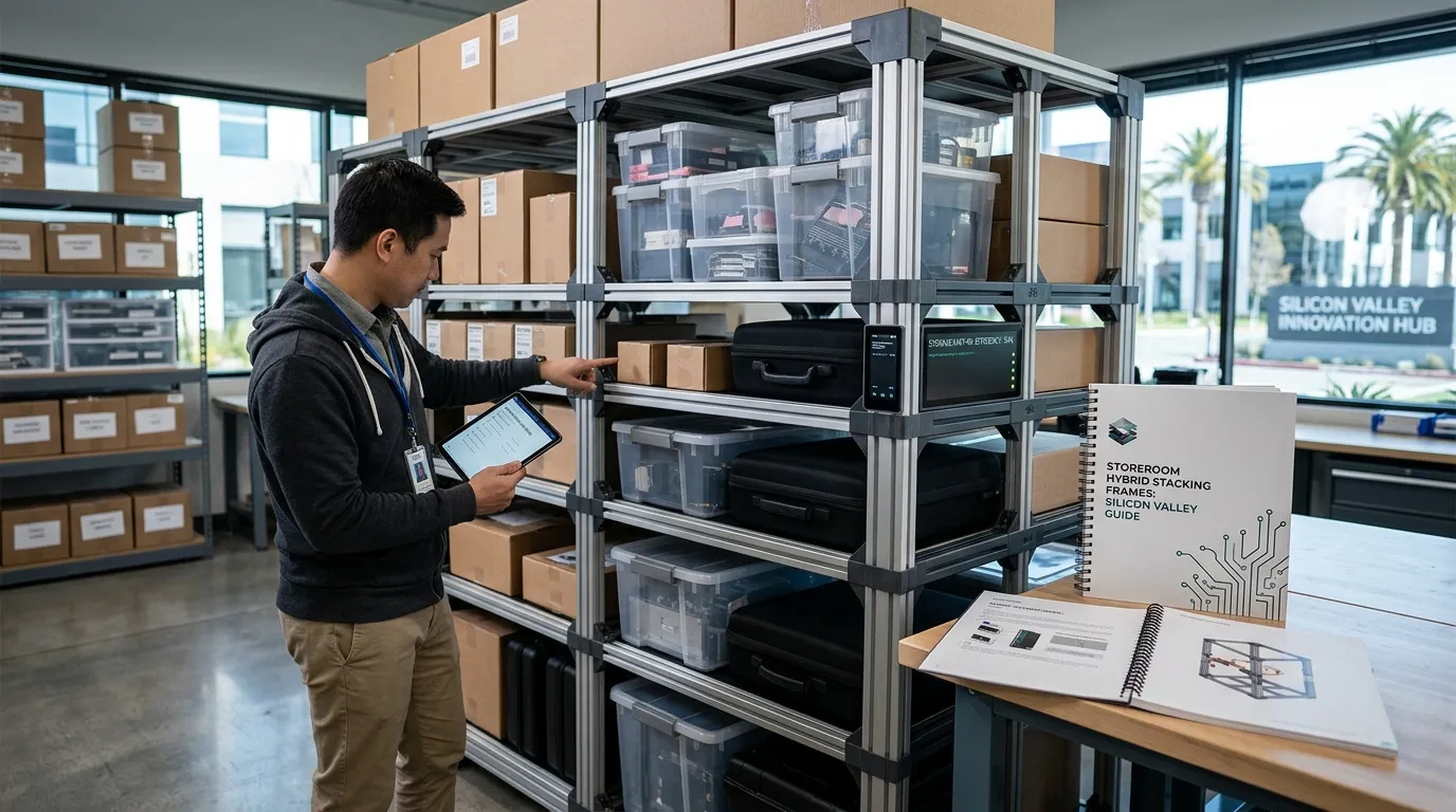 storeroom hybrid stacking frames Silicon Valley