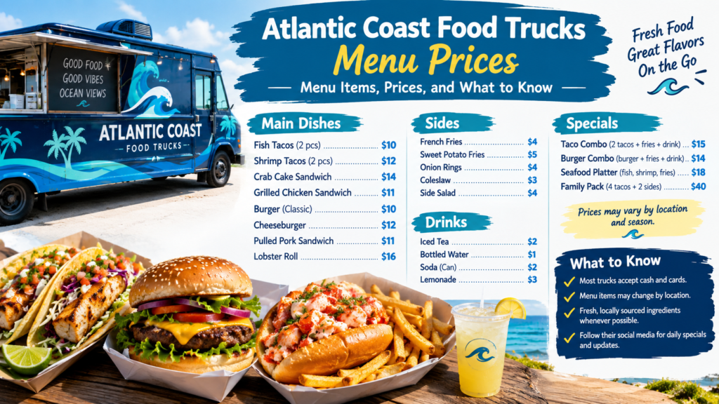 Atlantic Coast Food Trucks Menu Prices