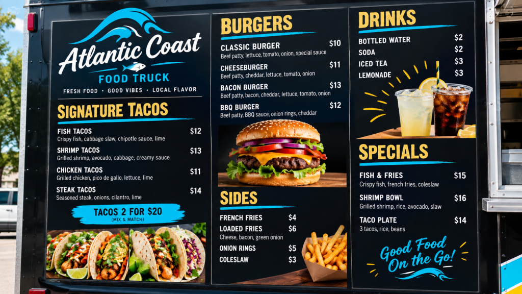 What Does a Real Food Truck Menu Look Like