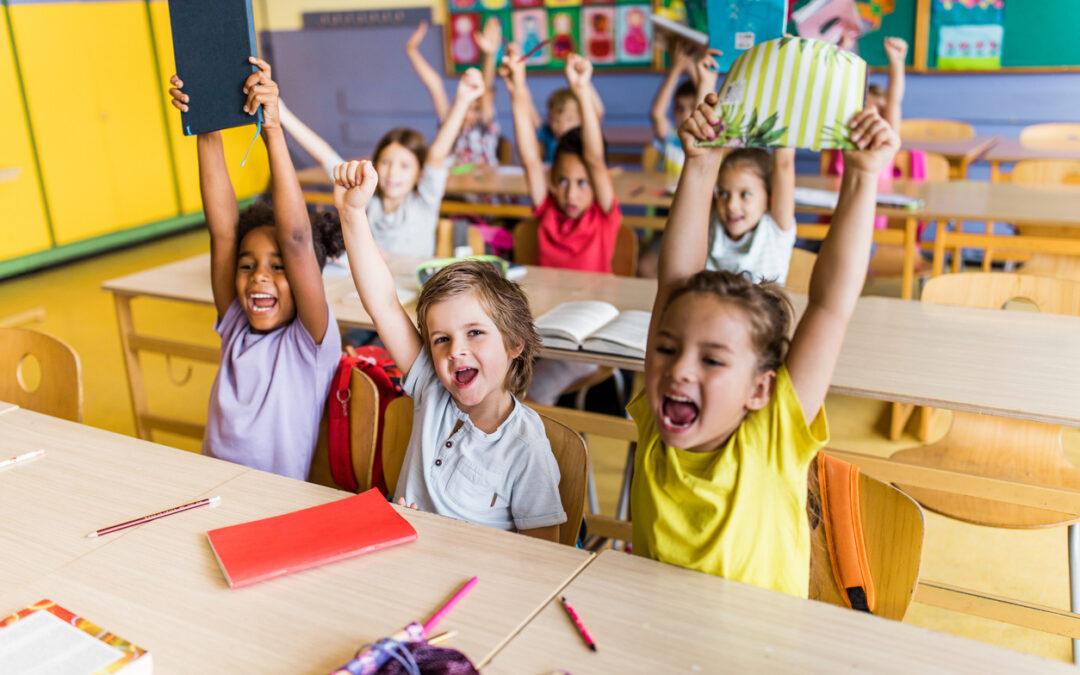 Students participating in fun classroom events